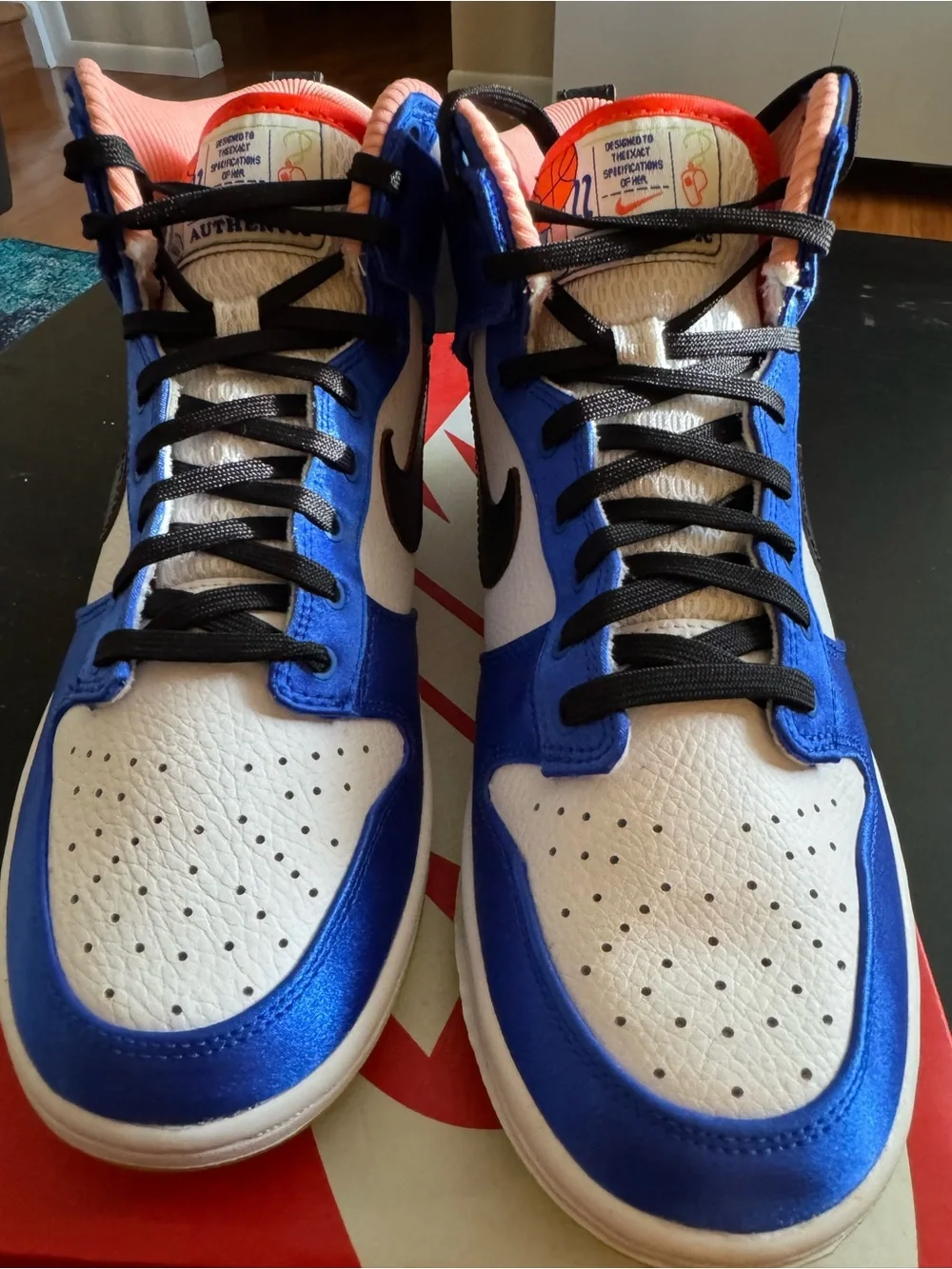 Nike Dunk High Blue Satin (Women’s) Size 7.5W, Brand New.